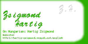 zsigmond hartig business card